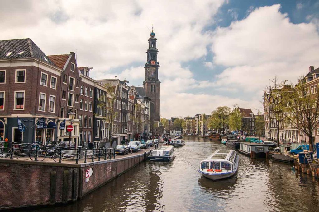 Croisière sur les canaux et visite guidée d'Amsterdam avec application audioguide
